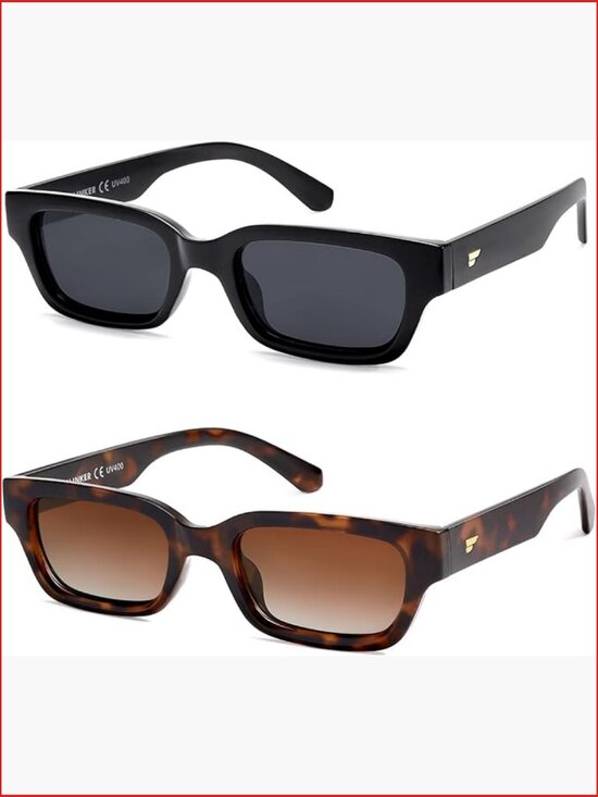 Polarized Square Cat Eye Sunglasses for Women Retro Vintage UV400 Protection